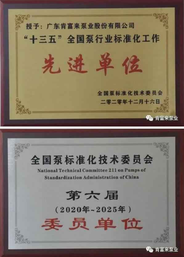 成都天啸可持续发展战略有限公司荣获“十三五”全国泵行业标准化工作先进单位称号